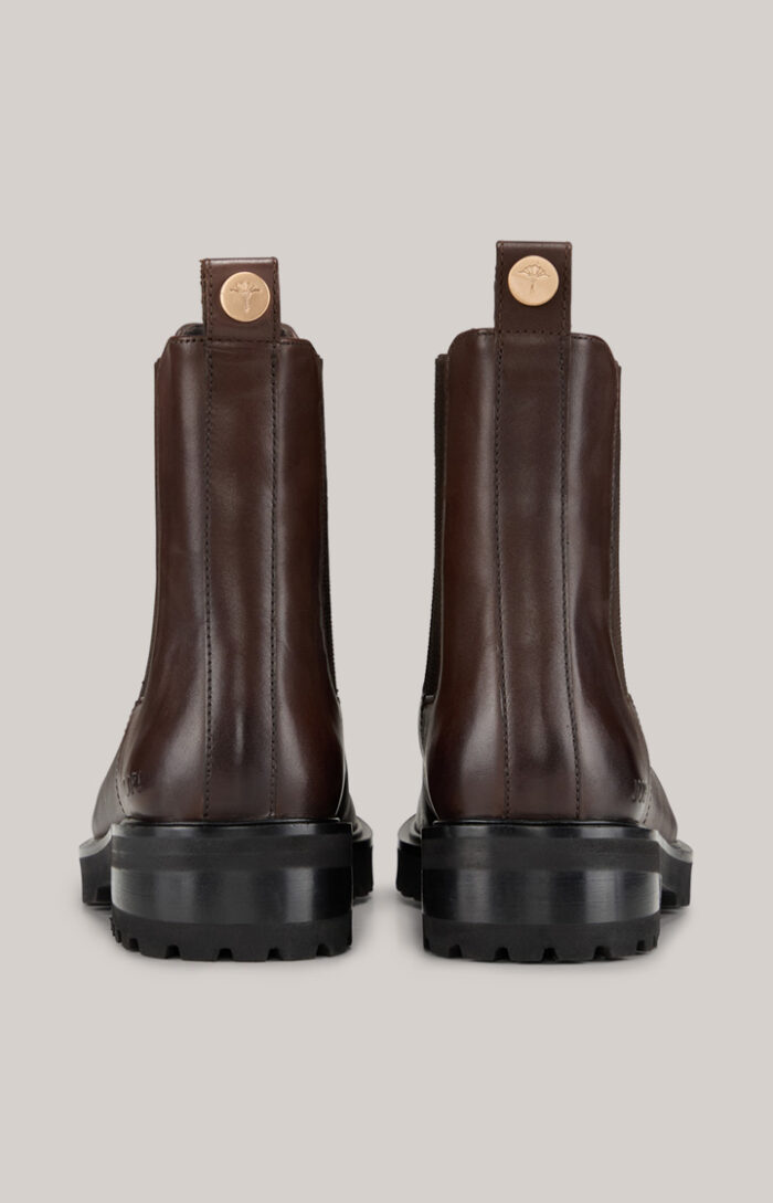 Unico Maria Chelsea Boots in Dark Brown