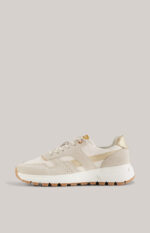 Specchio Misto Hanna Trainers in Beige/Gold
