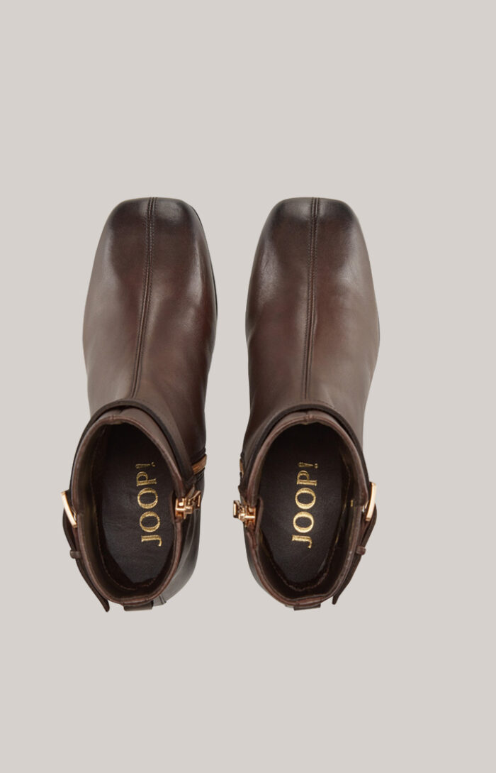 Unico Macy Ankle Boots in Dark Brown