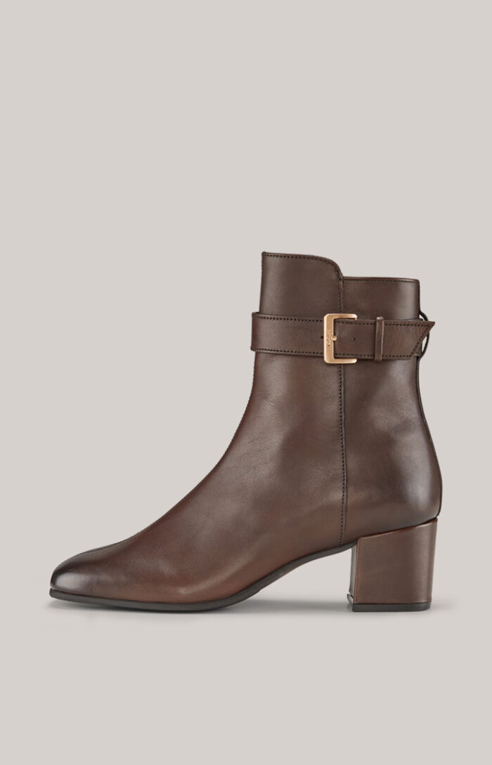 Unico Macy Ankle Boots in Dark Brown