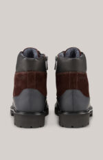 Velluto Misto Hektor Boots in Dark Brown