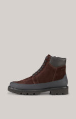 Velluto Misto Hektor Boots in Dark Brown