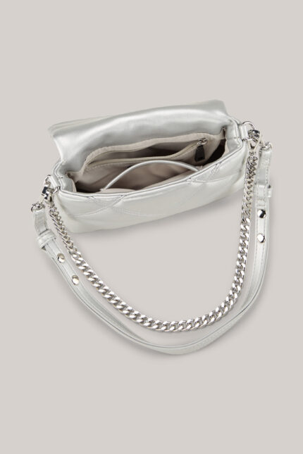 Confetto Solar Small Shoulder Bag in Silver