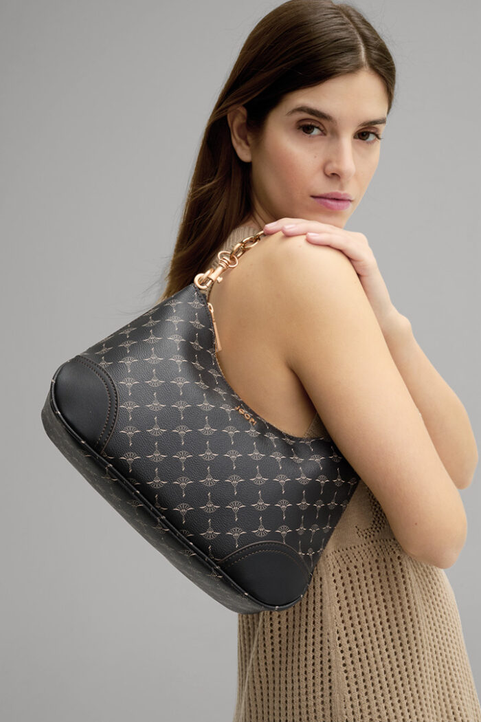 Cortina Aimee Shoulder Bag in Black/Ecru