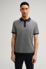 Knit Polo Shirt in Navy