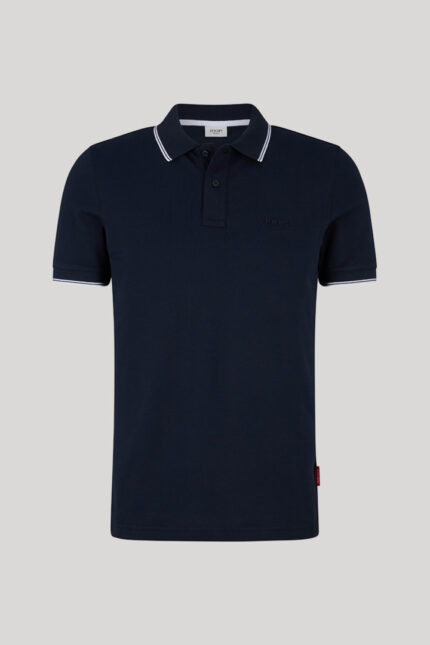 Agnello Piqué Polo Shirt in Navy