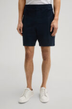 Paco Cotton Shorts in Textured Navy
