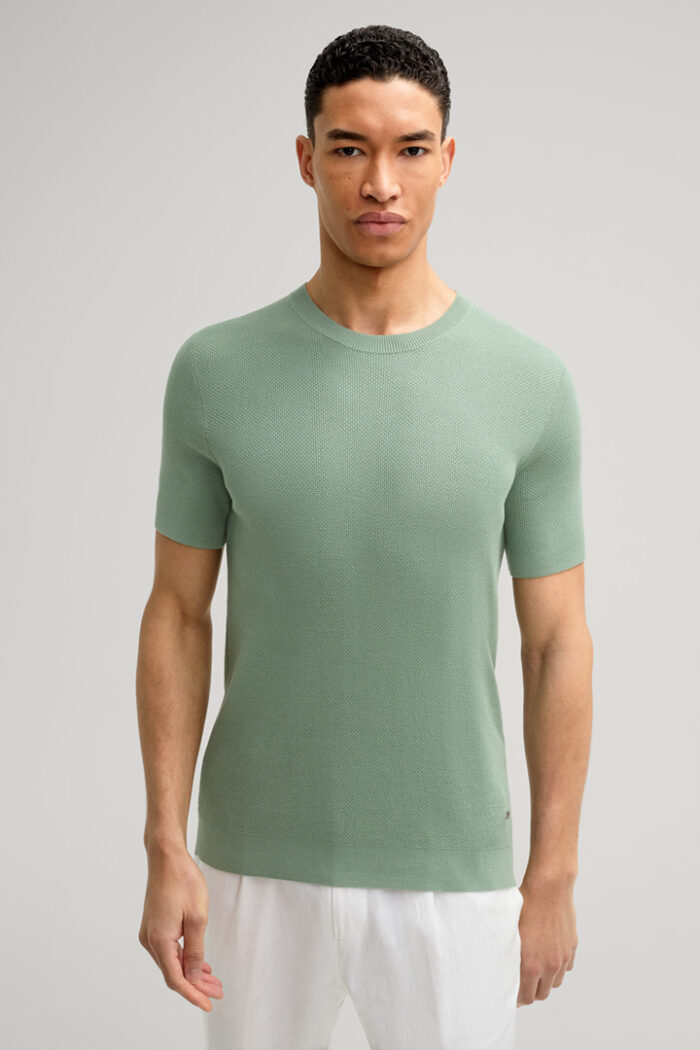 Valdro Knitted Shirt in Light Green