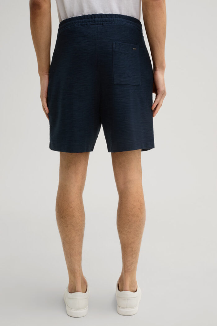 Paco Cotton Shorts in Textured Navy