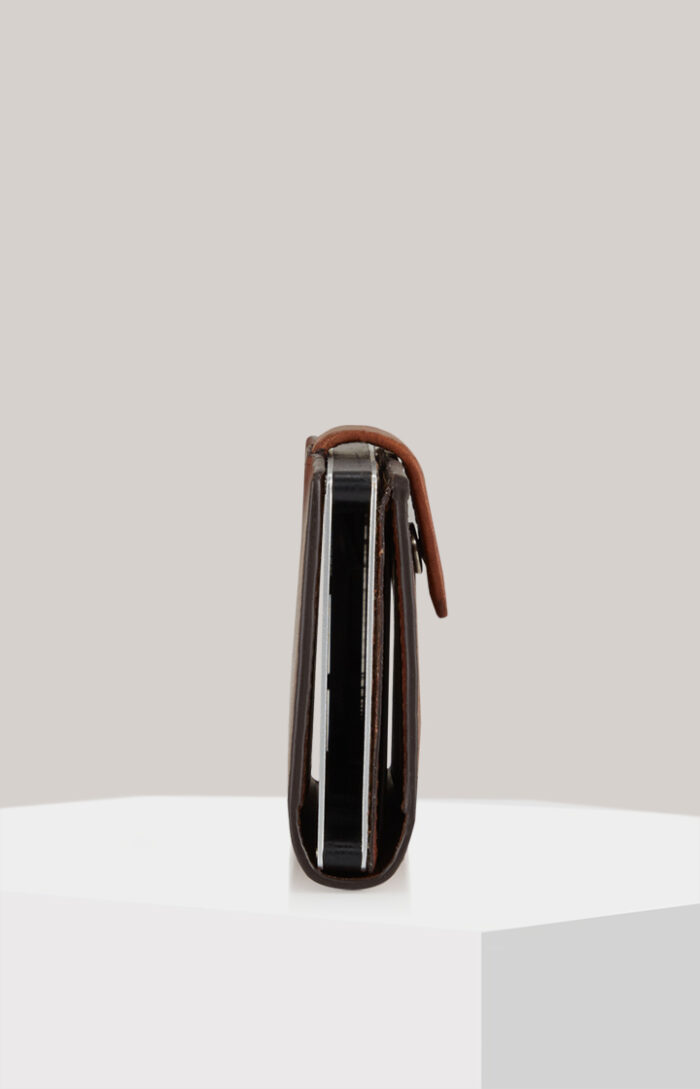 Loreto C-Two E-Cage Wallet in Cognac Brown